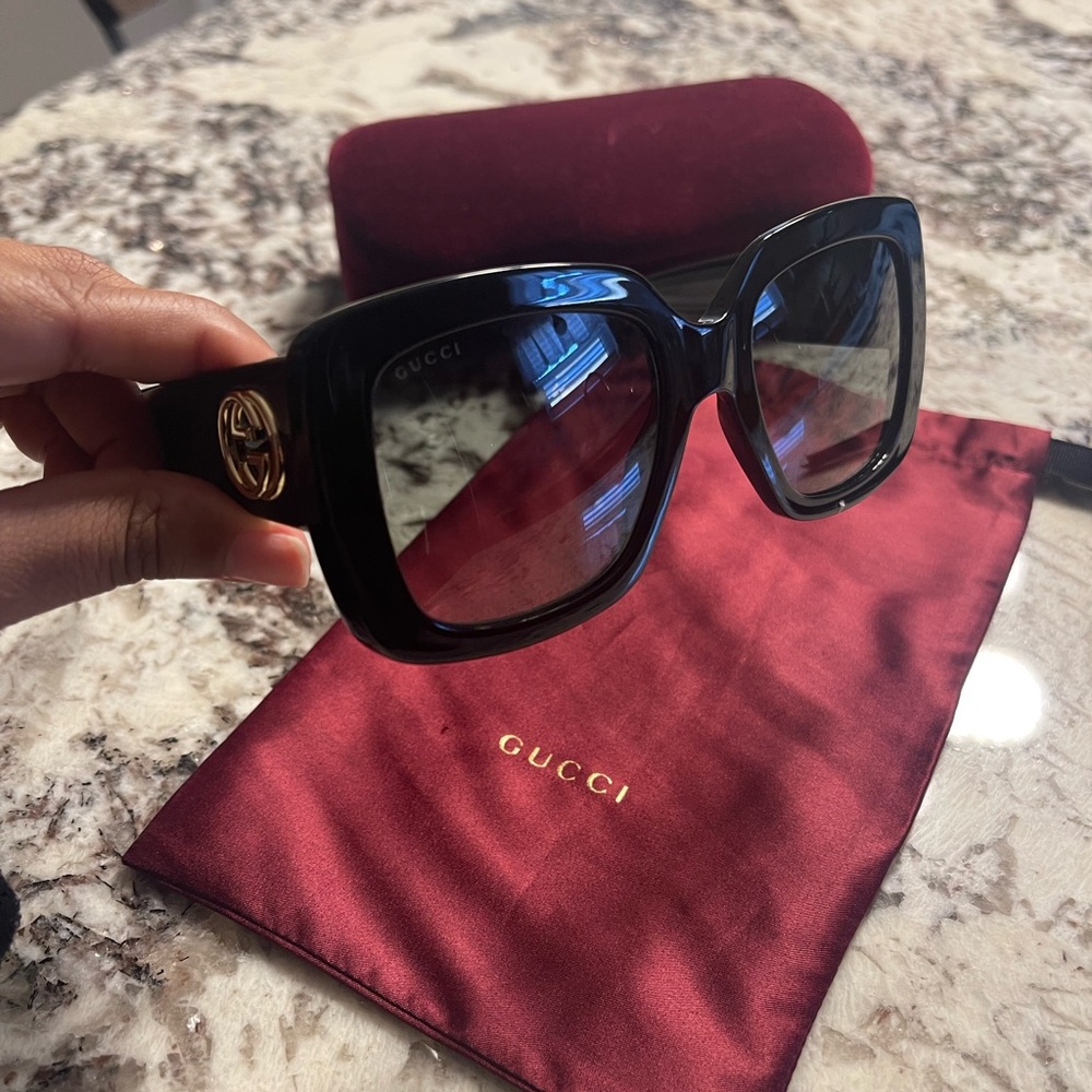 Gucci Black Square Sunglasses - Picture 8 of 12